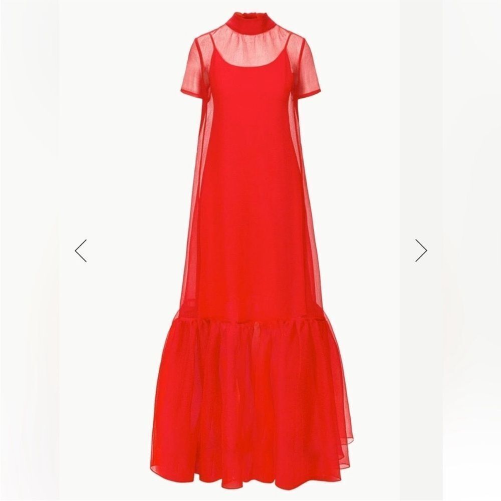 STAUD CALLUNA DRESS RED ROSE - Picture 2 of 5